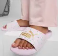Шльопанці дитячі Puma COOL CAT 2.0 LEMON бузково-лаймові 395657-01