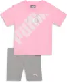 Комплект летний детский Puma BIG LOGO розово-серый 859962-01