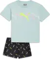 Комплект летний детский Puma CAT LOGO бирюзово-черный 859953-01