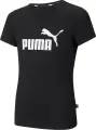 Футболка підліткова Puma ESSENTIALS LOGO чорна 587029-01