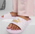 Шлепанцы детские Puma COOL CAT 2.0 LEMON сиренево-лаймовые 395655-01