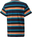 Футболка подростковая Puma ALPHA STRIPED темно-сине-голубо-оранжево-черная 847293-06