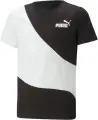 Футболка подростковая Puma POWER CAT черно-белая 674231-01