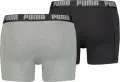 Трусы (боксерки) Puma BASIC MEN'S BOXERS 2PACK серые, черные (2 штуки) 906823-05