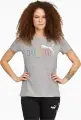 Футболка жіноча Puma RAINBOW LOGO GRAPHIC сіра 670513-04