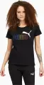 Футболка женская Puma RAINBOW LOGO GRAPHIC черная 670513-01