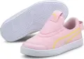 Кроссовки детские Puma COURTFLEX V2 SLIP-ON светло-розово-желтые 374858-03