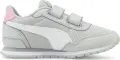 Кроссовки детские Puma ST RUNNER V3 MESH серо-бело-розовые 385511-03