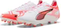 Бутсы Puma ULTRA 5 PRO FG/AG бело-коралловые 108161-01