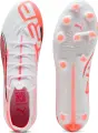 Бутсы Puma ULTRA 5 PRO FG/AG бело-коралловые 108161-01