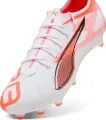 Бутсы Puma ULTRA 5 PRO FG/AG бело-коралловые 108161-01