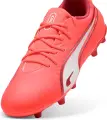 Бутси дитячі Puma KING MATCH FG/AG JR коралово-білі 108320-01