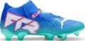 Бутси жіночі Puma FUTURE 7 ULTIMATE FG/AG бірюзово-синьо-коралові 107917-01