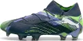 Бутси жіночі Puma FUTURE 7 ULTIMATE FG/AG темно-зелено-салатово-сині 107917-03