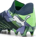 Бутси жіночі Puma FUTURE 7 ULTIMATE FG/AG темно-зелено-салатово-сині 107917-03