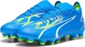 Бутсы женские Puma ULTRA MATCH FG/AG сине-салатовые 107523-03