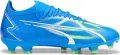 Бутсы женские Puma ULTRA MATCH FG/AG сине-салатовые 107523-03