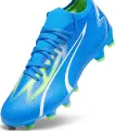 Бутсы женские Puma ULTRA MATCH FG/AG сине-салатовые 107523-03
