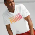 Футболка Puma RUN FAVORTIES FOREVER FASTER біло-жовтогаряча 526146-02