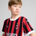 Футболка підліткова Puma AC MILAN 24/25 REPLICA (Мілан) домашня червоно-чорно-біла 774984-01