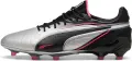 Бутси Puma KING ULTIMATE FG/AG срібно-чорно-рожеві 108303-03