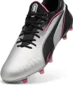 Бутси Puma KING ULTIMATE FG/AG срібно-чорно-рожеві 108303-03
