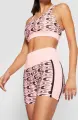 Шорты-тайтсы женские Puma RETRO GLAM розово-серо-черные 523893-62