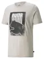 Футболка спортивна Puma світло-сіро-чорна 847021-02