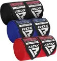Бинти боксерські RDX HAND WRAPS червоні, чорні, сині (3 пари по 4.5 м) HWC-RBU+