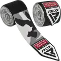Бинти боксерські дитячі RDX HAND WRAPS сіро-чорний камуфляж (2.5 м) HWJ-CG