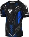Футболка компрессионная RDX COMPRESSION SHIRT HALF SLEEVES IMMAF-1 черно-синяя CSH-IMF-1U