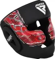 Шолом боксерський RDX HEAD GUARD NEW AURA F17 чорно-червоний HGR-F17BR