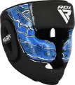 Шолом боксерський RDX HEAD GUARD NEW AURA F17 чорно-синій HGR-F17BU