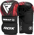 Рукавички MMA RDX GRAPPLING GLOVES SHOOTER IMMAF-1 чорно-червоні GSR-IMF-1R