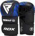 Рукавички MMA RDX GRAPPLING GLOVES SHOOTER IMMAF-1 чорно-сині GSR-IMF-1U