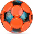 Футзальний м'яч Select FUTSAL ATTACK DB (FIFA BASIC) V26 оранжево-блакитно-золотий Розмір 4 107347-010