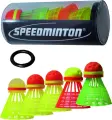 Набір для швидкісного бадмінтону Speedminton SET S700 (2 ракетки, 5 воланів, 4 палички, що світяться, вітрозахисне кільце, набір для корта, чохол) блакитно-жовто-білий 400085