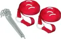 Набір для швидкісного бадмінтону Speedminton SET S700 (2 ракетки, 5 воланів, 4 палички, що світяться, вітрозахисне кільце, набір для корта, чохол) блакитно-жовто-білий 400085