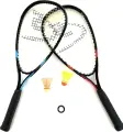 Набір для швидкісного бадмінтону Speedminton START SET (2 ракетки, 2 волана, вітрозахисне кільце) чорний 400051C
