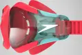Очки для плавания детские Speedo JUNIOR HYDROSITY 2.0 красно-бирюзовые 8-00446317632