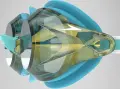 Окуляри для плавання жіночі Speedo VANQUISHER 3.0 MIRRORED бірюзово-золотисто-білі 8-00473615063