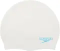 Шапочка для плавания детская Speedo PLAIN MOULDED SILICONE CAP JF/JM/JU бело-голубая 8-7099017621