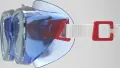 Очки для плавания Speedo FUTURA HYDROSPEX сине-бело-красные 8-E000036005