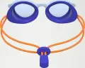 Очки для плавания детские Speedo SUNNY G SEA SHELLS голубо-темно-сине-оранжевые 8-775050515064