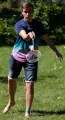 Набір для бадмінтону Talbot BADMINTON SET 4-ATTACKER PLUS (4 ракетки, 3 волани, сітка, чохол) зелено-помаранчевий 449414