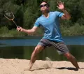 Набір для швидкісного бадмінтону Talbot SPEED BADMINTON SET SPEED 2200 (2 ракетки, 3 волани, чохол) оранжево-чорний 490112