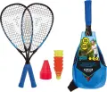 Набір для швидкісного бадмінтону Talbot SPEED BADMINTON SET SPEED 6600 (2 ракетки, 6 воланів, 8 конусів, чохол) чорно-синій 490116