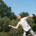 Набір для швидкісного бадмінтону Talbot SPEED BADMINTON SET SPEED 6600 (2 ракетки, 6 воланів, 8 конусів, чохол) чорно-синій 490116