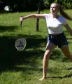 Набір для бадмінтону Talbot BADMINTON SET MAGIC NIGHT LED (2 ракетки, 2 волана та чохол) жовто-чорний 449405