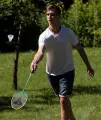 Набір для бадмінтону Talbot BADMINTON SET 2-FIGHTER (2 ракетки, 2 волана та чохол) бірюзово-жовтий 449412